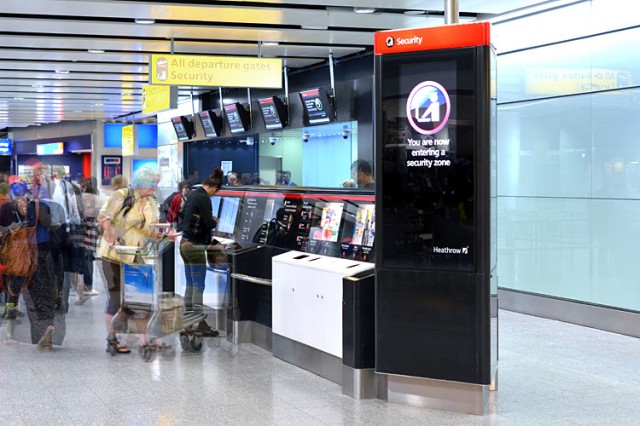 Heathrow security compliance furniture installation in Terminal 3